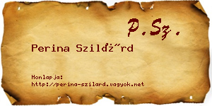 Perina Szilárd névjegykártya