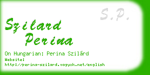 szilard perina business card